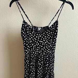 Garage Black and White Flower Skater Dress P/S